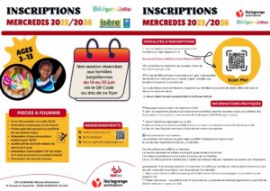 Lire la suite à propos de l’article INSCRIPTIONS MERCREDIS 2025/2026