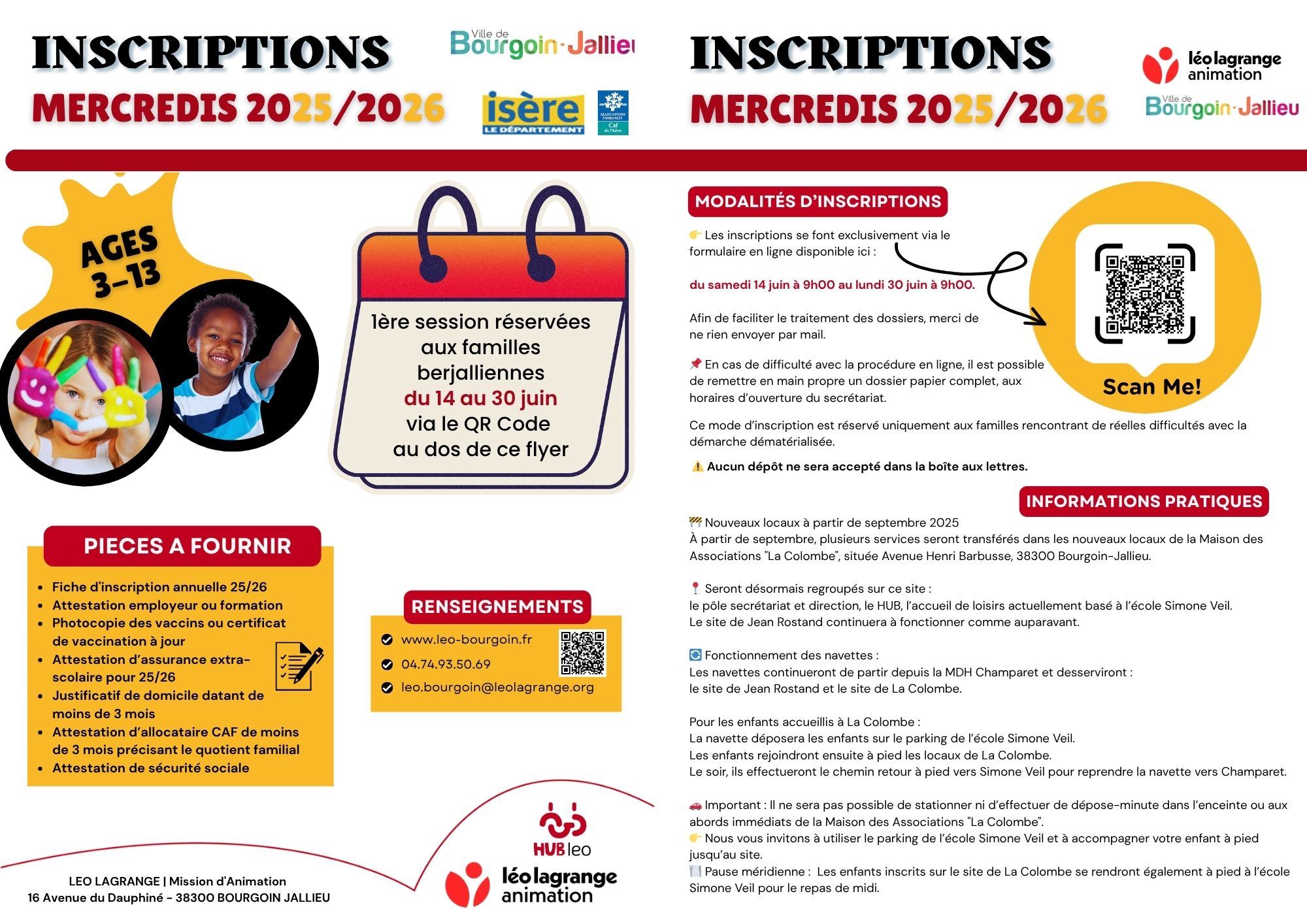 You are currently viewing INSCRIPTIONS MERCREDIS 2025/2026