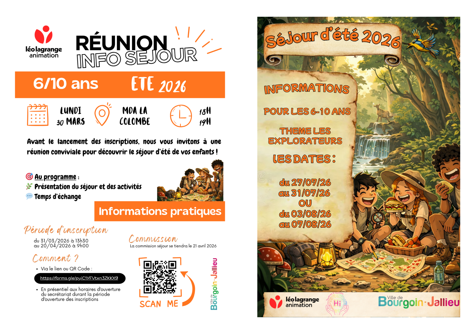 You are currently viewing REUNION INFO SEJOUR 6/10 ANS – INSCRIPTIONS SEJOUR ETE 2026